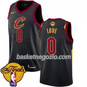 Canotte Uomo Cleveland Cavaliers Kevin Love 0 23 2018 NBA Finals Patch Nike Nero Swingman